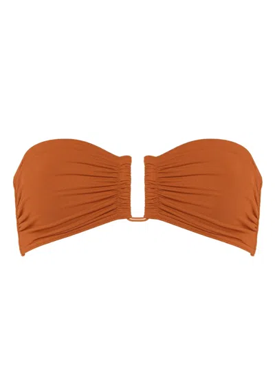 Eres Show Bandeau Bikini Top In 褐色