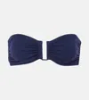 Eres Show Bandeau U-hardware Bikini Top In Blue