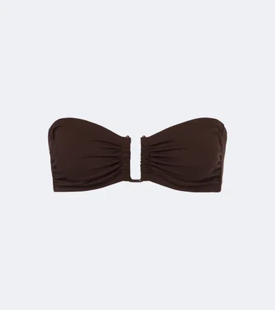 Eres Show Bandeau Bikini Top In Brown