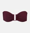 Eres Les Essentiels Show Bandeau Bikini Top In Burgundy