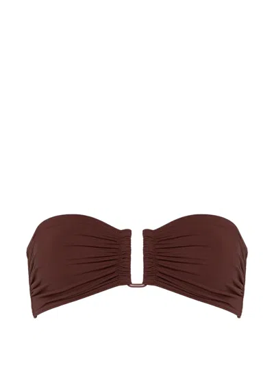 Eres Show Bandeau Bikini Top In Burgundy