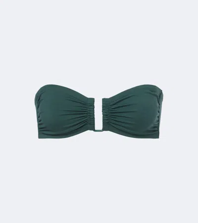 Eres Show Bandeau Bikini Top In Green