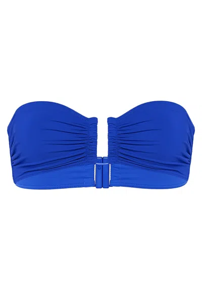 Eres Show Bandeau Bikini Top Indigo In Blue