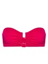 Eres Show Bandeau U-hardware Bikini Top In Pink