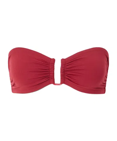Eres Show Bandeau Bikini Top In Red