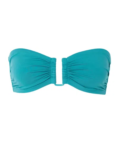 Eres Show Bandeau Bikini Top In Turquoise
