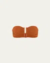 Eres Show Bandeau U-hardware Bikini Top In Ecorce E25