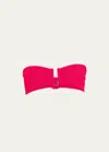 Eres Show Bandeau U-hardware Bikini Top In Grenadine