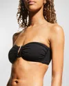 Eres Show Bandeau U-hardware Bikini Top In Noir