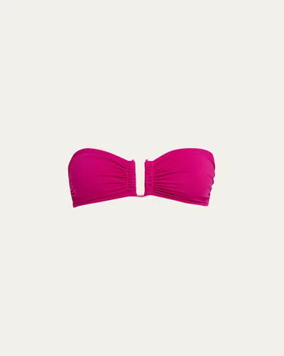 Eres Show Bandeau U-hardware Bikini Top In Sunset