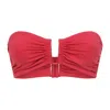 Eres Bandeau Bikini Top With Bust Shirring In Multicolor