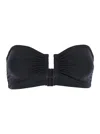 Eres 'show' Black Bikini Top With Rear Buckle Closure And Bandeau Design In Black