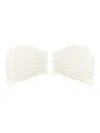 Eres Womens Playa Bandeau Ribbed Stretch-woven Bikini Top Percale
