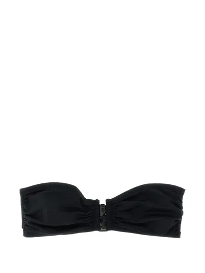 Eres Show Ruched Bandeau Bikini Top In Black