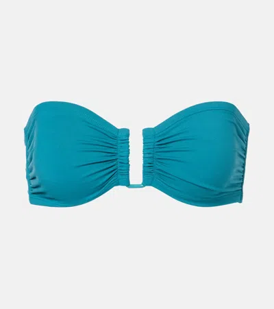 Eres Les Essentiels Show Bandeau Bikini Top In Blue