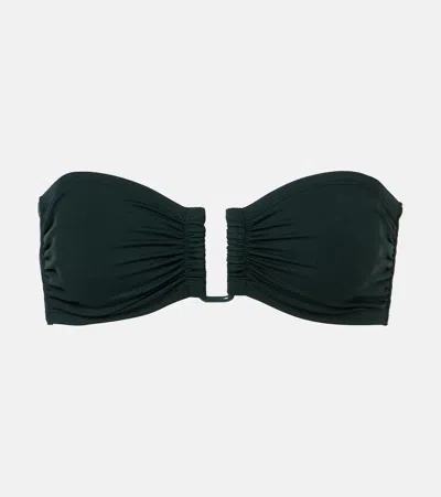 Eres Show Strapless Bikini Top In Green