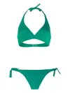 Eres Halter Triangle Low Rise Adjustable Straps In Green