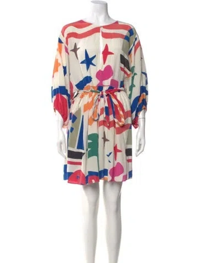 Pre-owned Eres Silk Knee-length Dress In Neutral