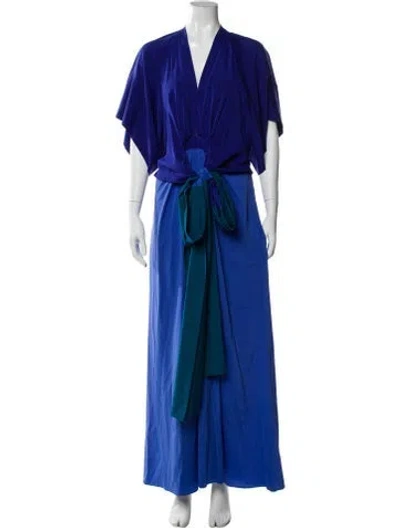 Pre-owned Eres Silk Long Dress In Blue