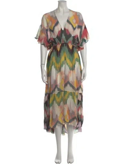 Pre-owned Eres Silk Long Dress In Green