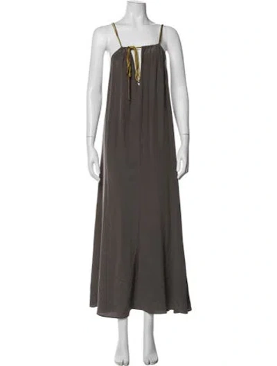 Pre-owned Eres Silk Long Dress In Green