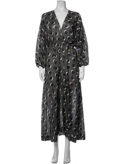 Pre-owned Eres Silk Long Dress In Green