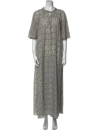 Pre-owned Eres Silk Long Dress In Multi