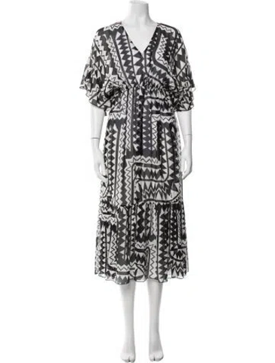 Pre-owned Eres Silk Long Dress In Multicolor