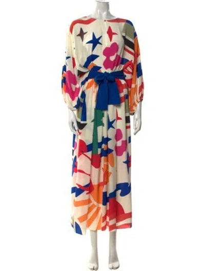 Pre-owned Eres Silk Long Dress In Neutrals