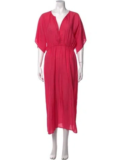 Pre-owned Eres Silk Long Dress In Pink