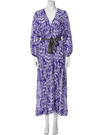 Pre-owned Eres Silk Long Dress In Purple
