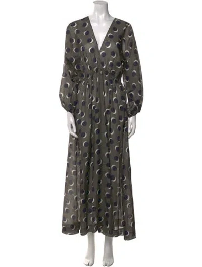 Pre-owned Eres Silk Long Dress W/ Tags In Green