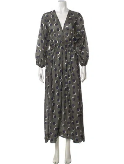 Pre-owned Eres Silk Long Dress W/ Tags In Green