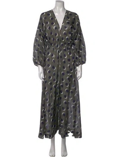 Pre-owned Eres Silk Long Dress W/ Tags In Green