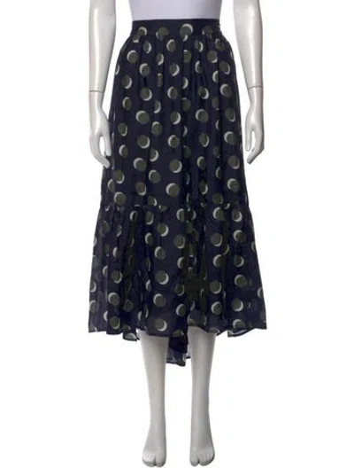 Pre-owned Eres Silk Long Skirt In Blue