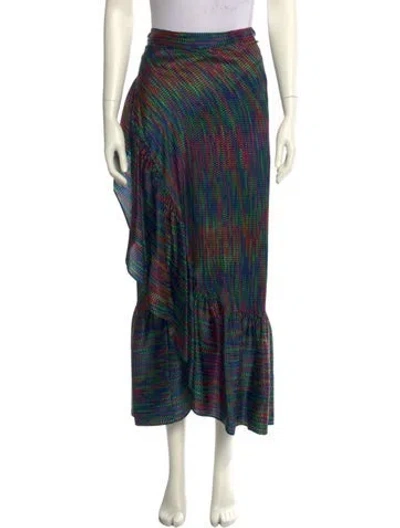 Pre-owned Eres Silk Long Skirt In Green