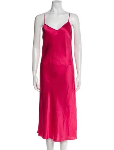 Pre-owned Eres Silk Midi Length Dress In Pink