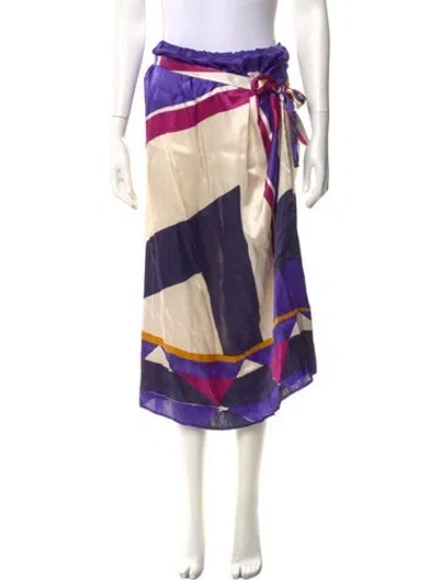 Pre-owned Eres Silk Midi Length Skirt In Multi