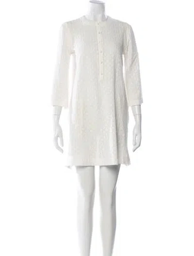Pre-owned Eres Silk Mini Dress In Neutral