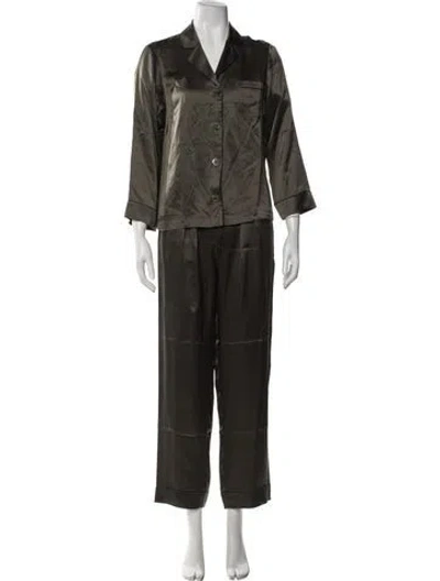 Pre-owned Eres Silk Pajamas In Green