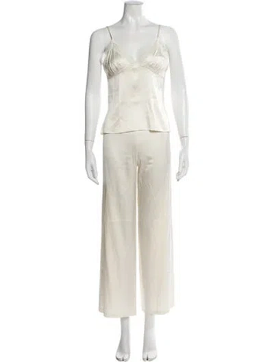 Pre-owned Eres Silk Pant Set In Neutral