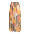 Eres Silk Printed Highlight Maxi Skirt In Multi