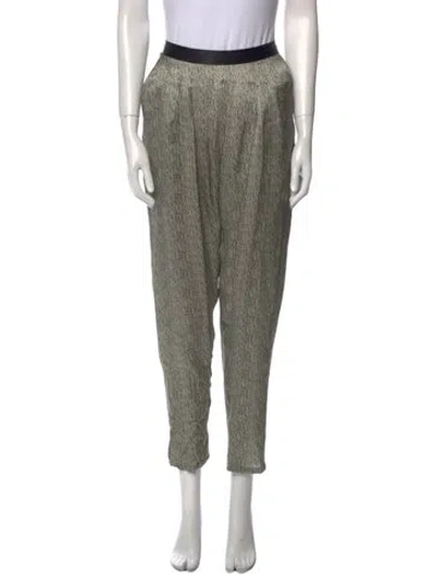 Pre-owned Eres Silk Straight Leg Pants In Green