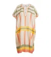 Eres Silk Stripe Ice Midi Kaftan In Multi