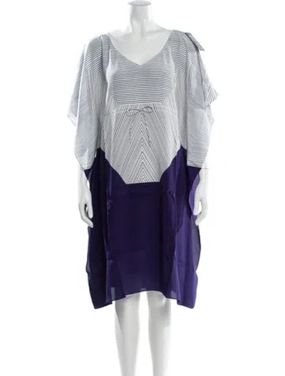 Pre-owned Eres Silk Striped Tunic W/ Tags In Purple