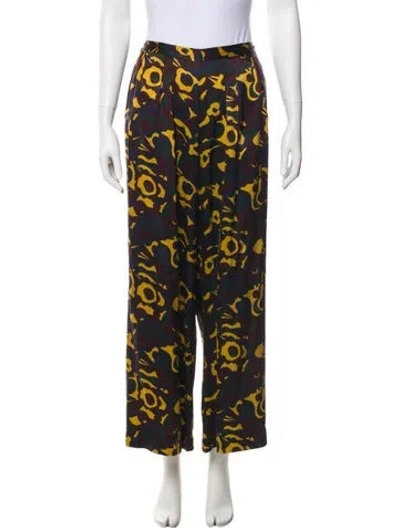 Pre-owned Eres Silk Wide Leg Pants In Black