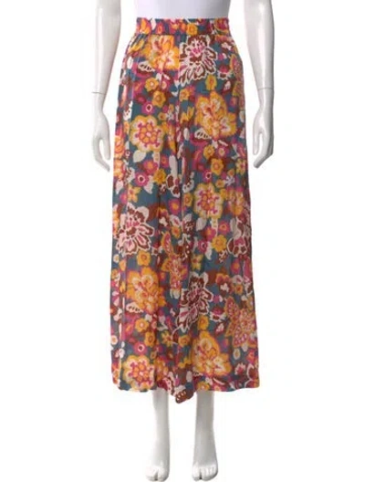 Pre-owned Eres Silk Wide Leg Pants In Multi