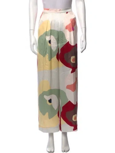 Pre-owned Eres Silk Wide Leg Pants In Multi