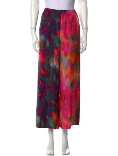 Pre-owned Eres Silk Wide Leg Pants In Multicolor