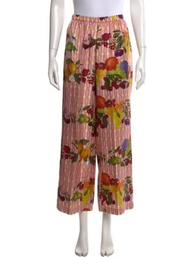 Pre-owned Eres Silk Wide Leg Pants In Orange